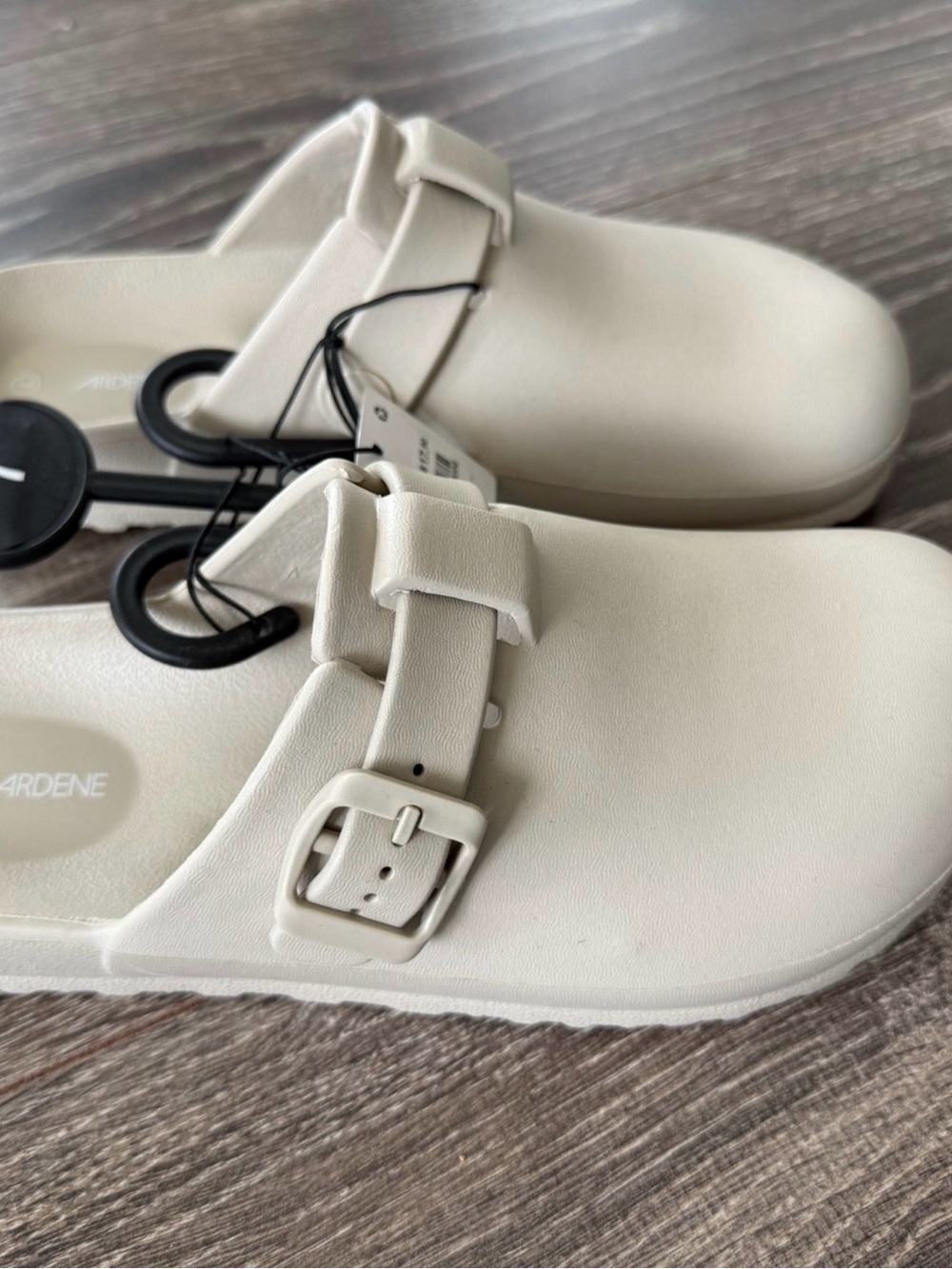 Ardene Cream Buckle Slip-On Clog size 7